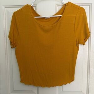 American Eagle Outfitters Mustard Crop Top